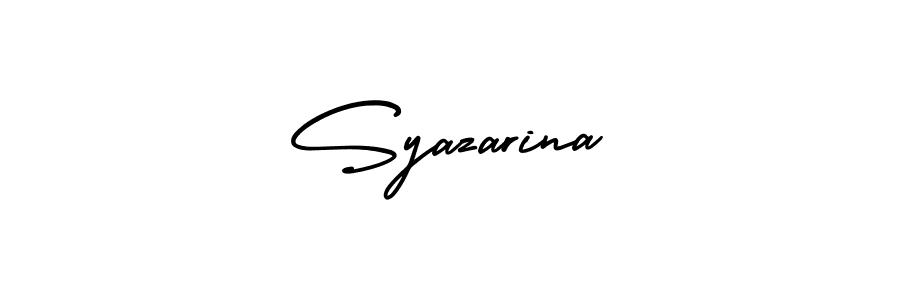 Also You can easily find your signature by using the search form. We will create Syazarina name handwritten signature images for you free of cost using AmerikaSignatureDemo-Regular sign style. Syazarina signature style 3 images and pictures png