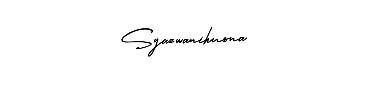 How to Draw Syazwanihusna signature style? AmerikaSignatureDemo-Regular is a latest design signature styles for name Syazwanihusna. Syazwanihusna signature style 3 images and pictures png