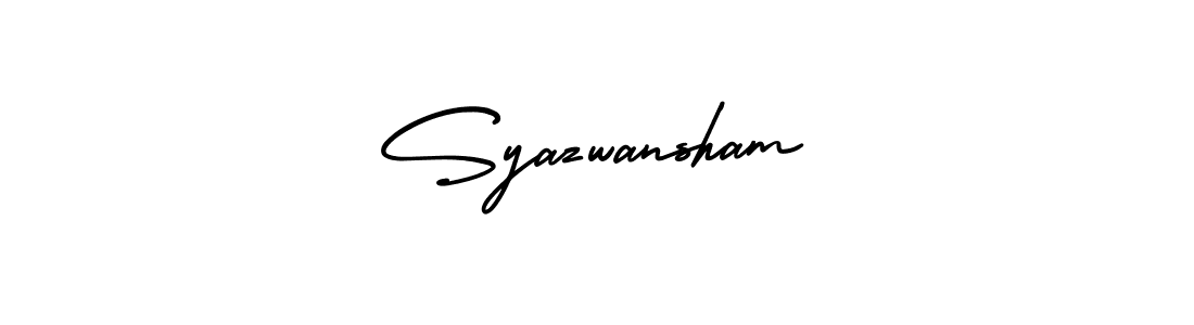 Check out images of Autograph of Syazwansham name. Actor Syazwansham Signature Style. AmerikaSignatureDemo-Regular is a professional sign style online. Syazwansham signature style 3 images and pictures png