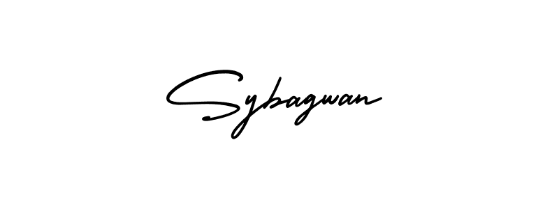 Sybagwan stylish signature style. Best Handwritten Sign (AmerikaSignatureDemo-Regular) for my name. Handwritten Signature Collection Ideas for my name Sybagwan. Sybagwan signature style 3 images and pictures png