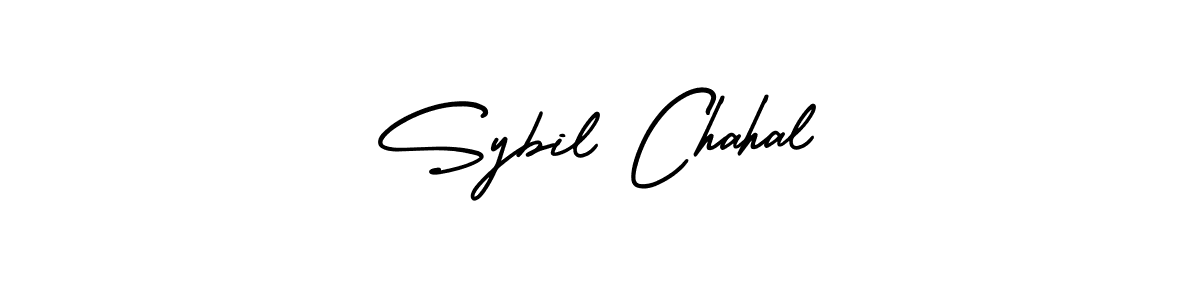 The best way (AmerikaSignatureDemo-Regular) to make a short signature is to pick only two or three words in your name. The name Sybil Chahal include a total of six letters. For converting this name. Sybil Chahal signature style 3 images and pictures png