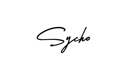 Design your own signature with our free online signature maker. With this signature software, you can create a handwritten (AmerikaSignatureDemo-Regular) signature for name Sycho. Sycho signature style 3 images and pictures png