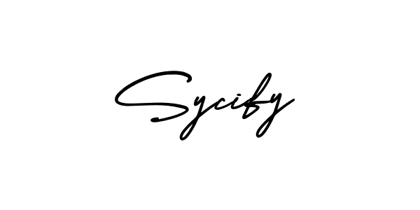 This is the best signature style for the Sycify name. Also you like these signature font (AmerikaSignatureDemo-Regular). Mix name signature. Sycify signature style 3 images and pictures png