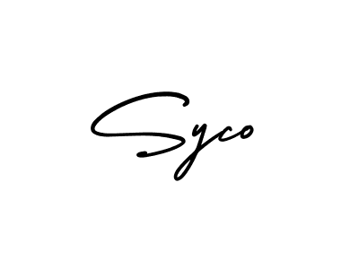 Use a signature maker to create a handwritten signature online. With this signature software, you can design (AmerikaSignatureDemo-Regular) your own signature for name Syco. Syco signature style 3 images and pictures png