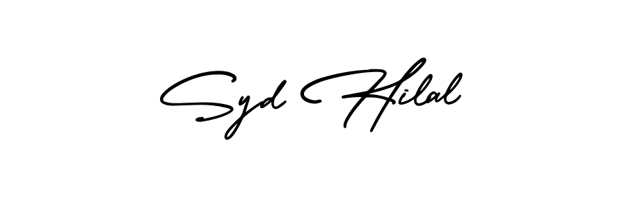 Create a beautiful signature design for name Syd Hilal. With this signature (AmerikaSignatureDemo-Regular) fonts, you can make a handwritten signature for free. Syd Hilal signature style 3 images and pictures png