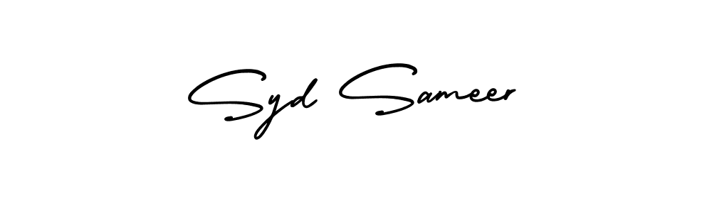 How to Draw Syd Sameer signature style? AmerikaSignatureDemo-Regular is a latest design signature styles for name Syd Sameer. Syd Sameer signature style 3 images and pictures png