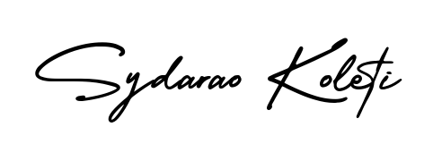 Use a signature maker to create a handwritten signature online. With this signature software, you can design (AmerikaSignatureDemo-Regular) your own signature for name Sydarao Koleti. Sydarao Koleti signature style 3 images and pictures png
