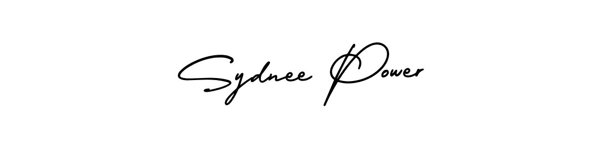 How to make Sydnee Power name signature. Use AmerikaSignatureDemo-Regular style for creating short signs online. This is the latest handwritten sign. Sydnee Power signature style 3 images and pictures png