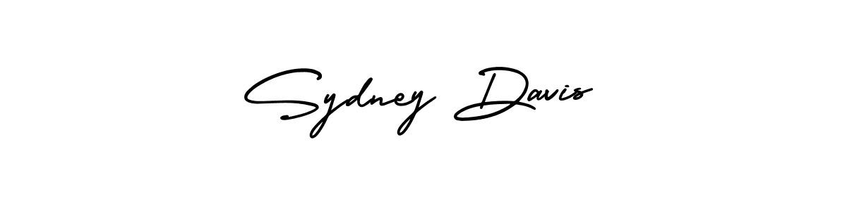 You should practise on your own different ways (AmerikaSignatureDemo-Regular) to write your name (Sydney Davis) in signature. don't let someone else do it for you. Sydney Davis signature style 3 images and pictures png