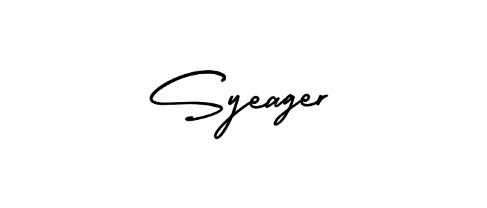 It looks lik you need a new signature style for name Syeager. Design unique handwritten (AmerikaSignatureDemo-Regular) signature with our free signature maker in just a few clicks. Syeager signature style 3 images and pictures png
