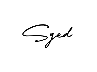 The best way (AmerikaSignatureDemo-Regular) to make a short signature is to pick only two or three words in your name. The name Syed include a total of six letters. For converting this name. Syed signature style 3 images and pictures png