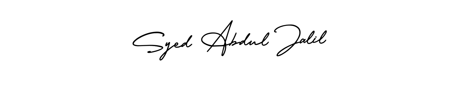 Also You can easily find your signature by using the search form. We will create Syed Abdul Jalil name handwritten signature images for you free of cost using AmerikaSignatureDemo-Regular sign style. Syed Abdul Jalil signature style 3 images and pictures png