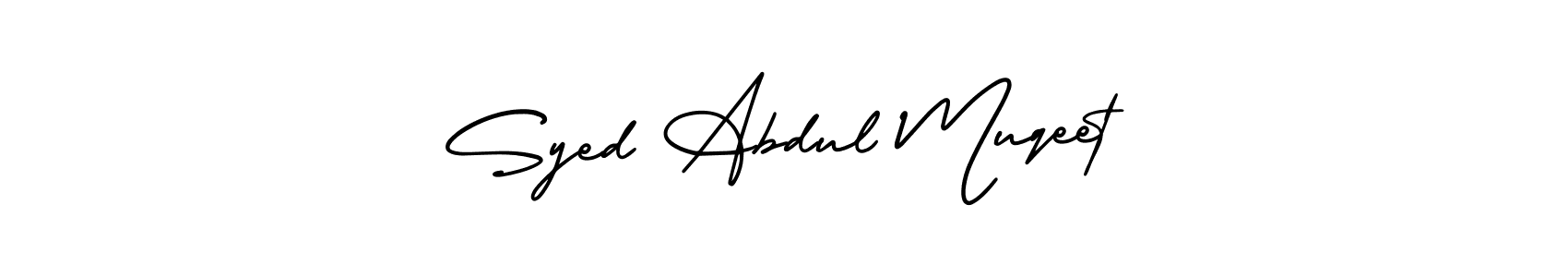 Also You can easily find your signature by using the search form. We will create Syed Abdul Muqeet name handwritten signature images for you free of cost using AmerikaSignatureDemo-Regular sign style. Syed Abdul Muqeet signature style 3 images and pictures png