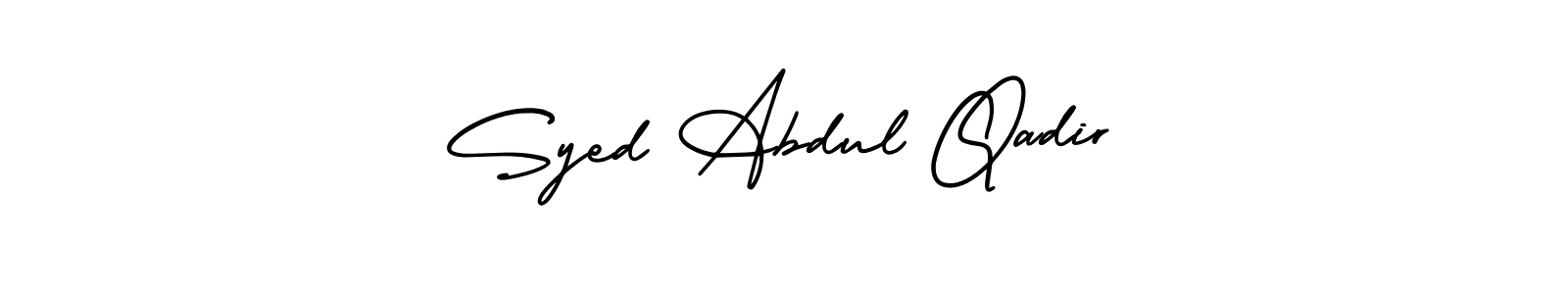 Also You can easily find your signature by using the search form. We will create Syed Abdul Qadir name handwritten signature images for you free of cost using AmerikaSignatureDemo-Regular sign style. Syed Abdul Qadir signature style 3 images and pictures png