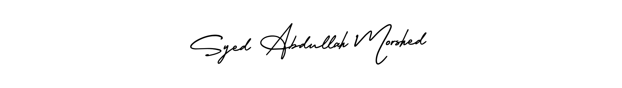 Design your own signature with our free online signature maker. With this signature software, you can create a handwritten (AmerikaSignatureDemo-Regular) signature for name Syed Abdullah Morshed. Syed Abdullah Morshed signature style 3 images and pictures png