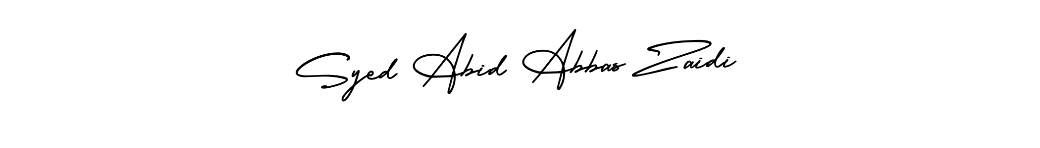 How to Draw Syed Abid Abbas Zaidi signature style? AmerikaSignatureDemo-Regular is a latest design signature styles for name Syed Abid Abbas Zaidi. Syed Abid Abbas Zaidi signature style 3 images and pictures png