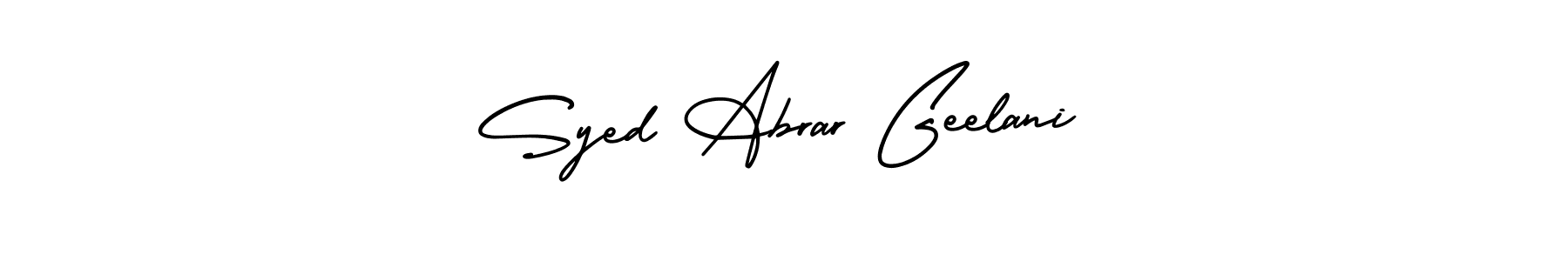 Syed Abrar Geelani stylish signature style. Best Handwritten Sign (AmerikaSignatureDemo-Regular) for my name. Handwritten Signature Collection Ideas for my name Syed Abrar Geelani. Syed Abrar Geelani signature style 3 images and pictures png