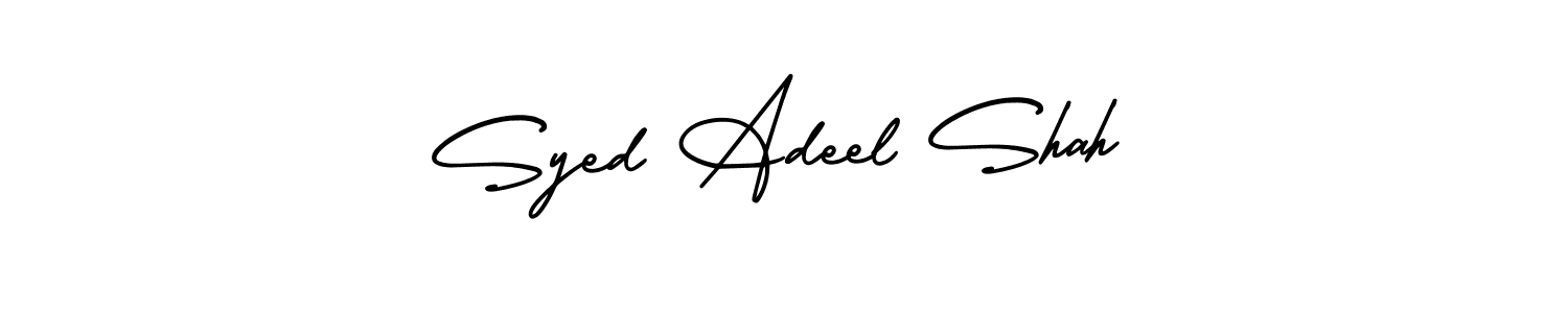 Make a beautiful signature design for name Syed Adeel Shah. With this signature (AmerikaSignatureDemo-Regular) style, you can create a handwritten signature for free. Syed Adeel Shah signature style 3 images and pictures png