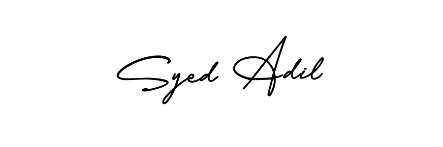 Design your own signature with our free online signature maker. With this signature software, you can create a handwritten (AmerikaSignatureDemo-Regular) signature for name Syed Adil. Syed Adil signature style 3 images and pictures png