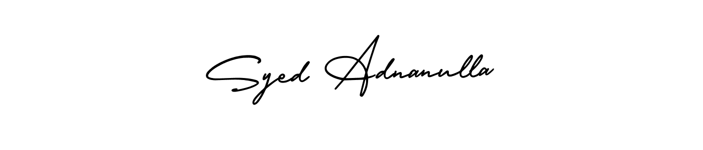 How to Draw Syed Adnanulla signature style? AmerikaSignatureDemo-Regular is a latest design signature styles for name Syed Adnanulla. Syed Adnanulla signature style 3 images and pictures png