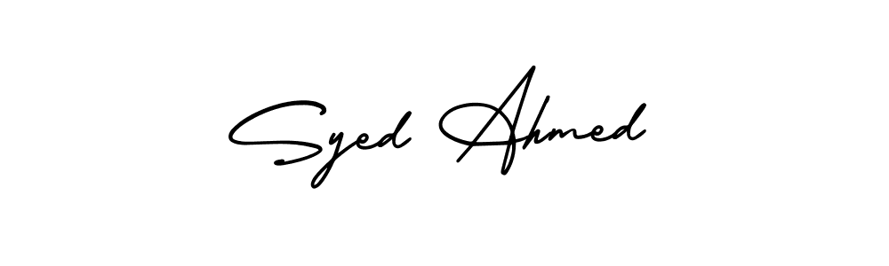 How to make Syed Ahmed signature? AmerikaSignatureDemo-Regular is a professional autograph style. Create handwritten signature for Syed Ahmed name. Syed Ahmed signature style 3 images and pictures png