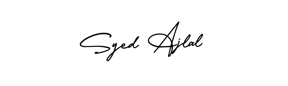 if you are searching for the best signature style for your name Syed Ajlal. so please give up your signature search. here we have designed multiple signature styles  using AmerikaSignatureDemo-Regular. Syed Ajlal signature style 3 images and pictures png