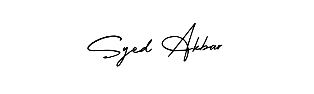 Design your own signature with our free online signature maker. With this signature software, you can create a handwritten (AmerikaSignatureDemo-Regular) signature for name Syed Akbar. Syed Akbar signature style 3 images and pictures png