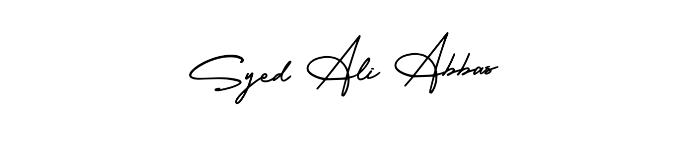 The best way (AmerikaSignatureDemo-Regular) to make a short signature is to pick only two or three words in your name. The name Syed Ali Abbas include a total of six letters. For converting this name. Syed Ali Abbas signature style 3 images and pictures png