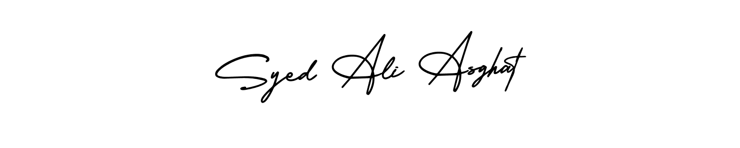 Syed Ali Asghat stylish signature style. Best Handwritten Sign (AmerikaSignatureDemo-Regular) for my name. Handwritten Signature Collection Ideas for my name Syed Ali Asghat. Syed Ali Asghat signature style 3 images and pictures png