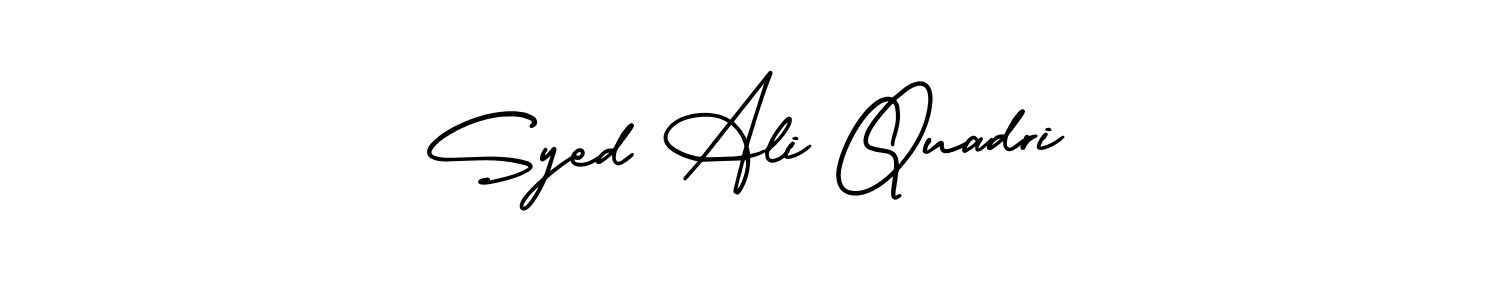 Design your own signature with our free online signature maker. With this signature software, you can create a handwritten (AmerikaSignatureDemo-Regular) signature for name Syed Ali Quadri. Syed Ali Quadri signature style 3 images and pictures png