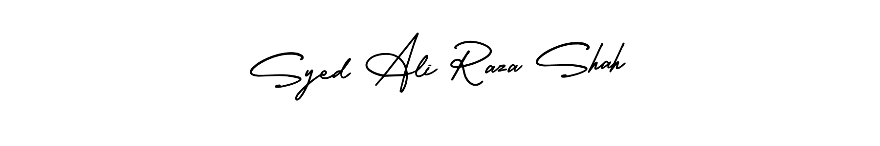 This is the best signature style for the Syed Ali Raza Shah name. Also you like these signature font (AmerikaSignatureDemo-Regular). Mix name signature. Syed Ali Raza Shah signature style 3 images and pictures png