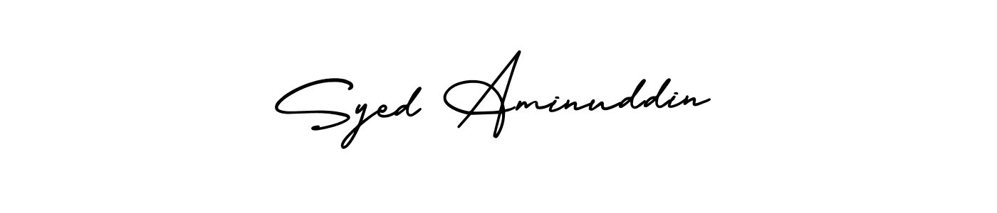 Also You can easily find your signature by using the search form. We will create Syed Aminuddin name handwritten signature images for you free of cost using AmerikaSignatureDemo-Regular sign style. Syed Aminuddin signature style 3 images and pictures png