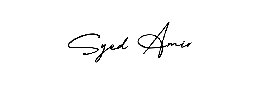 It looks lik you need a new signature style for name Syed Amir. Design unique handwritten (AmerikaSignatureDemo-Regular) signature with our free signature maker in just a few clicks. Syed Amir signature style 3 images and pictures png