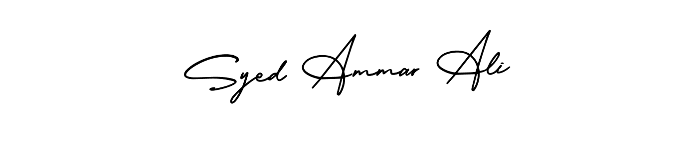 Also You can easily find your signature by using the search form. We will create Syed Ammar Ali name handwritten signature images for you free of cost using AmerikaSignatureDemo-Regular sign style. Syed Ammar Ali signature style 3 images and pictures png