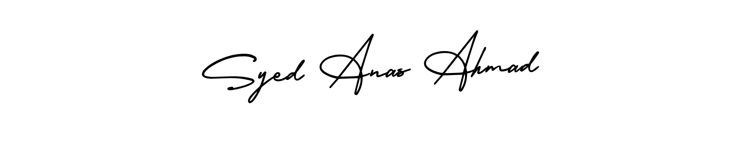 Use a signature maker to create a handwritten signature online. With this signature software, you can design (AmerikaSignatureDemo-Regular) your own signature for name Syed Anas Ahmad. Syed Anas Ahmad signature style 3 images and pictures png