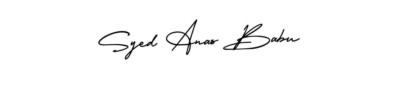 Make a beautiful signature design for name Syed Anas Babu. With this signature (AmerikaSignatureDemo-Regular) style, you can create a handwritten signature for free. Syed Anas Babu signature style 3 images and pictures png