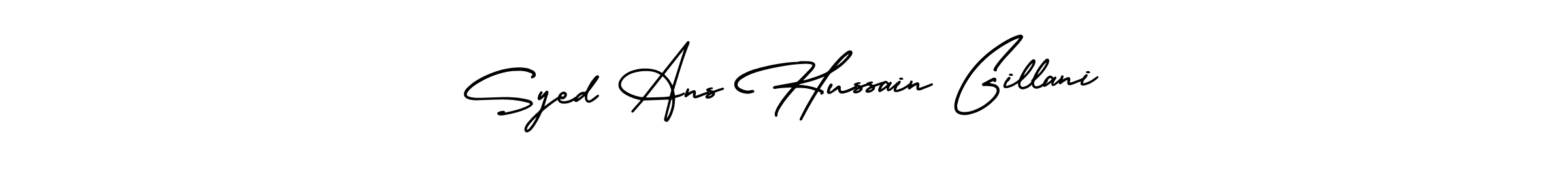 Create a beautiful signature design for name Syed Ans Hussain Gillani. With this signature (AmerikaSignatureDemo-Regular) fonts, you can make a handwritten signature for free. Syed Ans Hussain Gillani signature style 3 images and pictures png