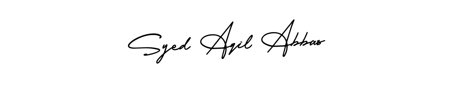 AmerikaSignatureDemo-Regular is a professional signature style that is perfect for those who want to add a touch of class to their signature. It is also a great choice for those who want to make their signature more unique. Get Syed Aqil Abbas name to fancy signature for free. Syed Aqil Abbas signature style 3 images and pictures png