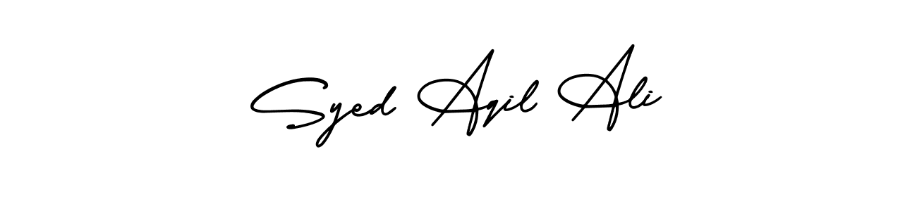 How to make Syed Aqil Ali signature? AmerikaSignatureDemo-Regular is a professional autograph style. Create handwritten signature for Syed Aqil Ali name. Syed Aqil Ali signature style 3 images and pictures png