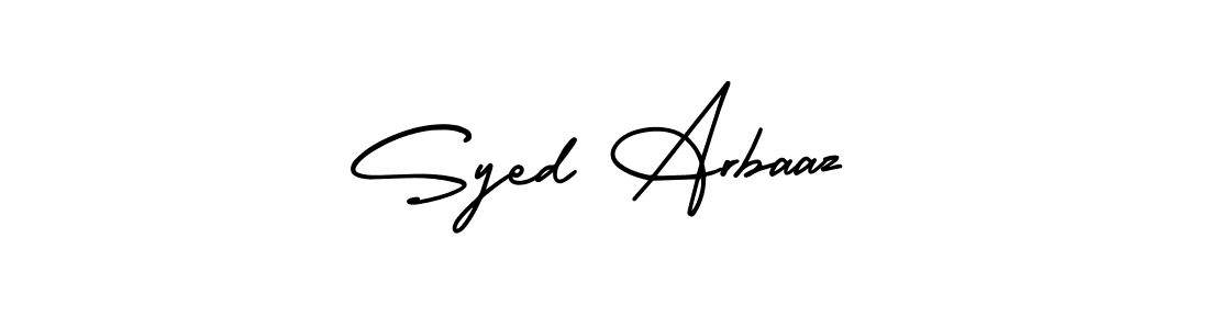 AmerikaSignatureDemo-Regular is a professional signature style that is perfect for those who want to add a touch of class to their signature. It is also a great choice for those who want to make their signature more unique. Get Syed Arbaaz name to fancy signature for free. Syed Arbaaz signature style 3 images and pictures png