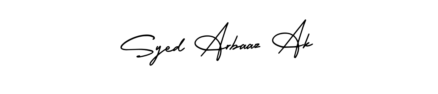 It looks lik you need a new signature style for name Syed Arbaaz Ak. Design unique handwritten (AmerikaSignatureDemo-Regular) signature with our free signature maker in just a few clicks. Syed Arbaaz Ak signature style 3 images and pictures png