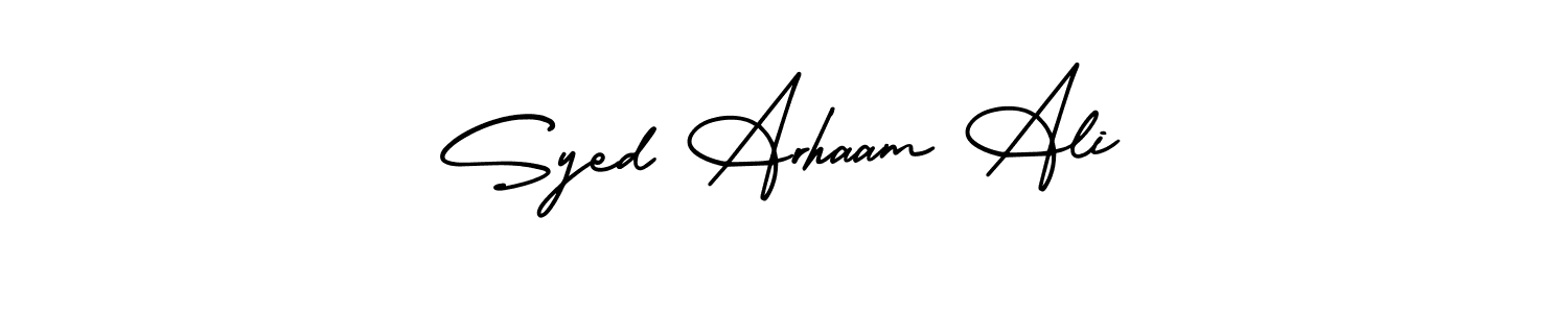 Syed Arhaam Ali stylish signature style. Best Handwritten Sign (AmerikaSignatureDemo-Regular) for my name. Handwritten Signature Collection Ideas for my name Syed Arhaam Ali. Syed Arhaam Ali signature style 3 images and pictures png