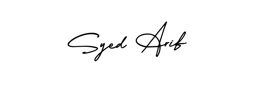 Also You can easily find your signature by using the search form. We will create Syed Arif name handwritten signature images for you free of cost using AmerikaSignatureDemo-Regular sign style. Syed Arif signature style 3 images and pictures png