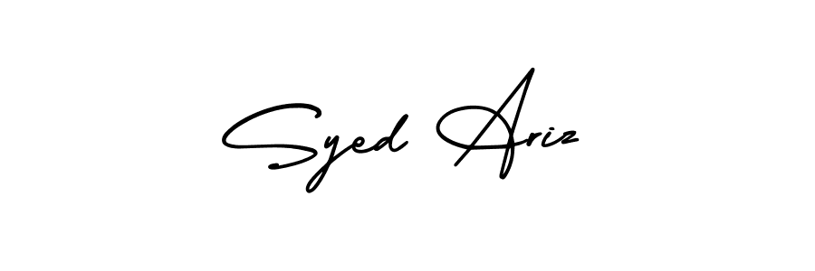 How to make Syed Ariz signature? AmerikaSignatureDemo-Regular is a professional autograph style. Create handwritten signature for Syed Ariz name. Syed Ariz signature style 3 images and pictures png