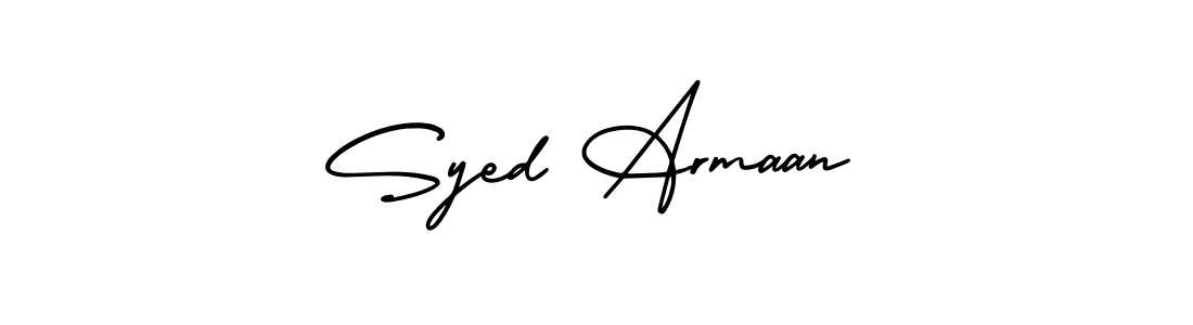 It looks lik you need a new signature style for name Syed Armaan. Design unique handwritten (AmerikaSignatureDemo-Regular) signature with our free signature maker in just a few clicks. Syed Armaan signature style 3 images and pictures png