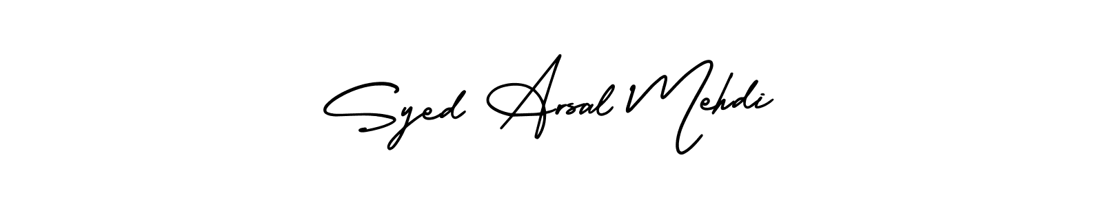 Design your own signature with our free online signature maker. With this signature software, you can create a handwritten (AmerikaSignatureDemo-Regular) signature for name Syed Arsal Mehdi. Syed Arsal Mehdi signature style 3 images and pictures png