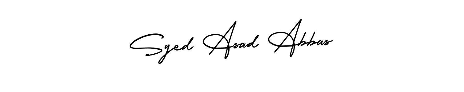 Create a beautiful signature design for name Syed Asad Abbas. With this signature (AmerikaSignatureDemo-Regular) fonts, you can make a handwritten signature for free. Syed Asad Abbas signature style 3 images and pictures png