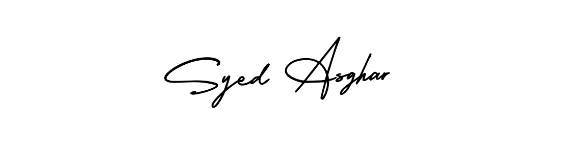 Make a beautiful signature design for name Syed Asghar. With this signature (AmerikaSignatureDemo-Regular) style, you can create a handwritten signature for free. Syed Asghar signature style 3 images and pictures png