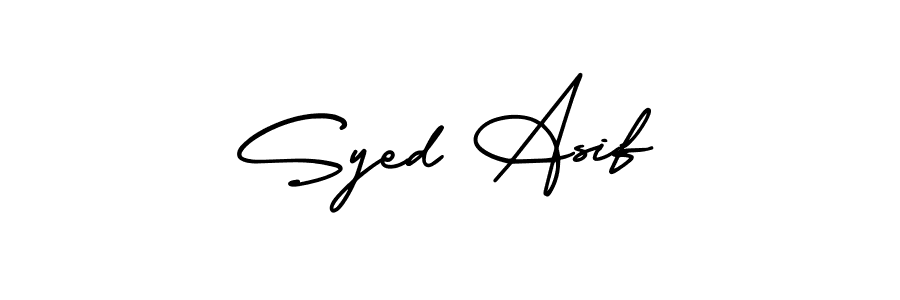Design your own signature with our free online signature maker. With this signature software, you can create a handwritten (AmerikaSignatureDemo-Regular) signature for name Syed Asif. Syed Asif signature style 3 images and pictures png