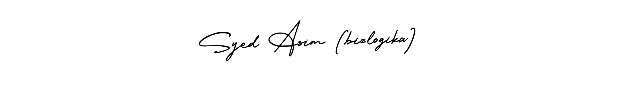 How to make Syed Asim (bizlogika) signature? AmerikaSignatureDemo-Regular is a professional autograph style. Create handwritten signature for Syed Asim (bizlogika) name. Syed Asim (bizlogika) signature style 3 images and pictures png